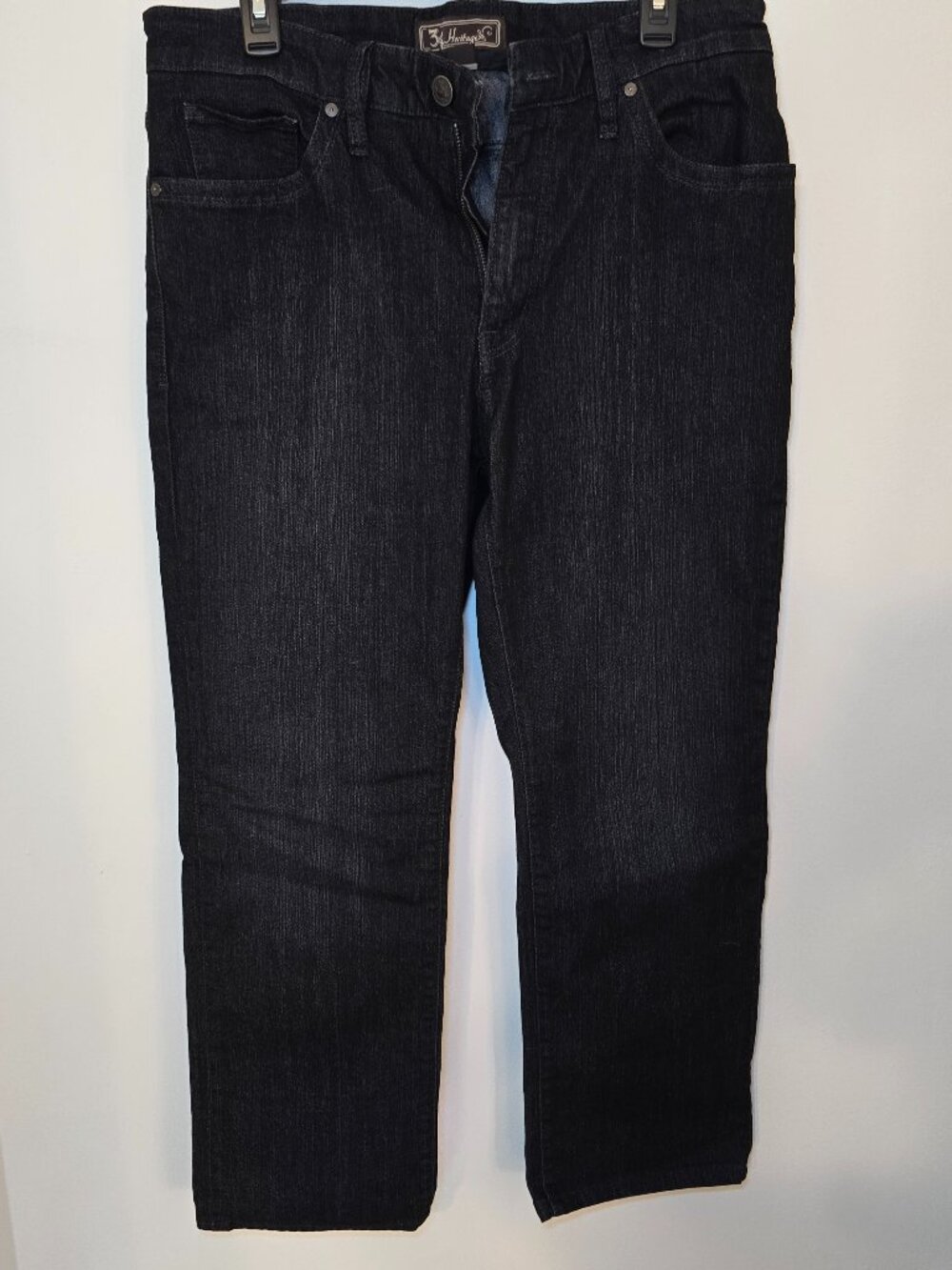 34 Heritage Charisma Straight Jeans Mens 36x30 Black Stretch Denim Egypt